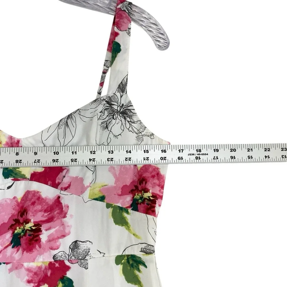 Abercrombie Fitch Maxi Tiered Ruffle Dress MP Pink Floral Strappy Flirty Y2K